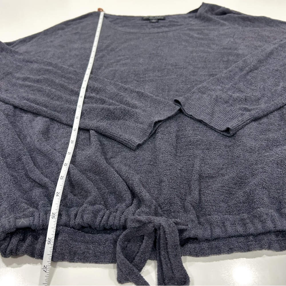 Barefoot Dreams CozyChic Ultra Lite Slouchy Pullover Cozy Lounge Sweater Blue L - Picture 10 of 15